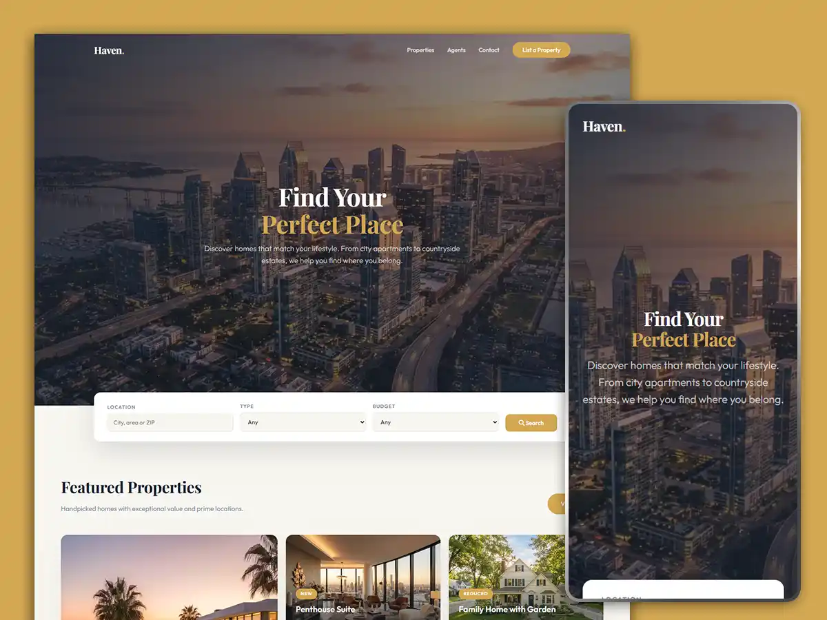 Real Estate website template 002-11