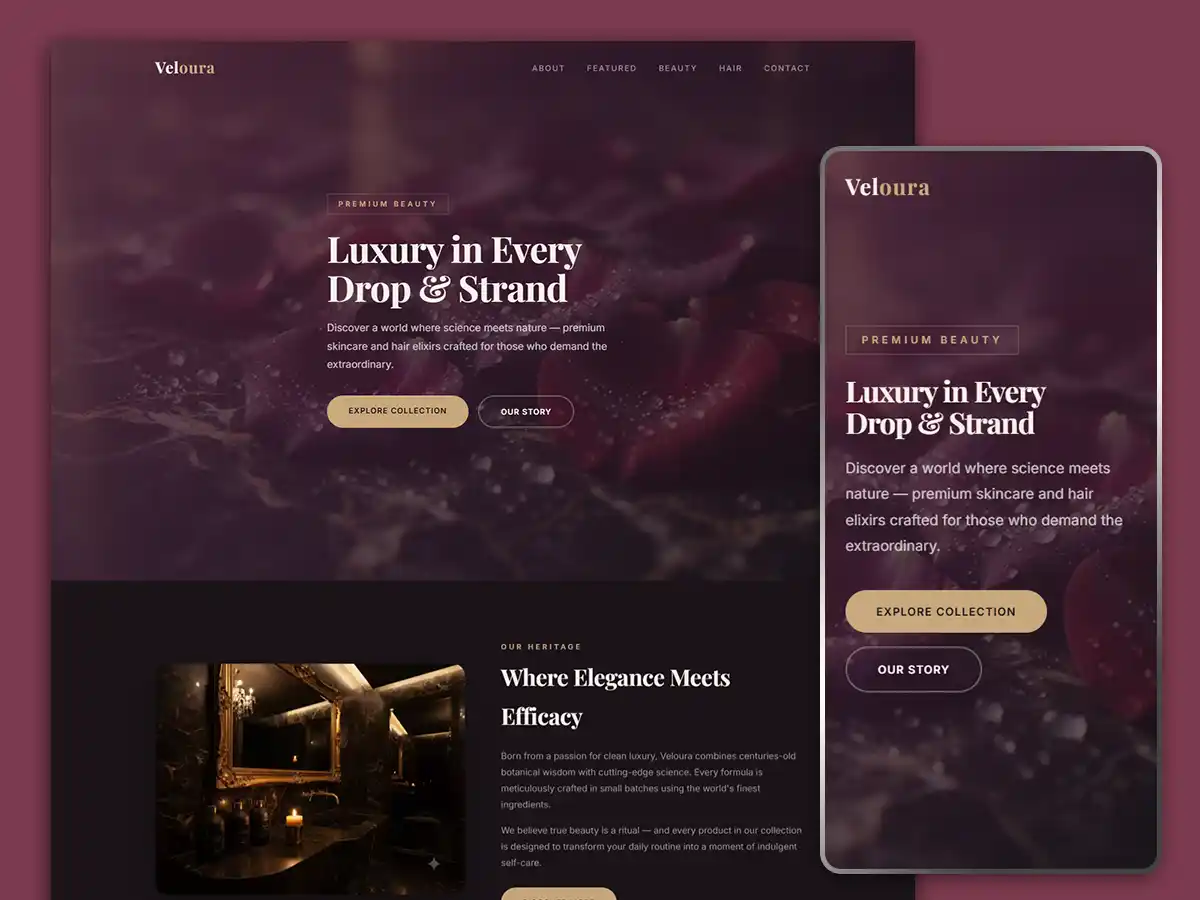 Cosmetics website template 002-9