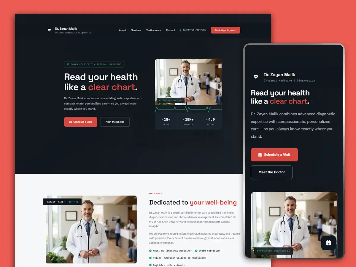 Clinic website template 003-8