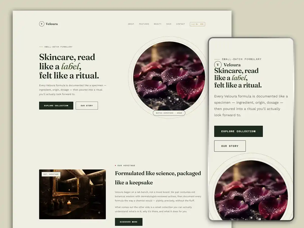 Cosmetics website template 003-9